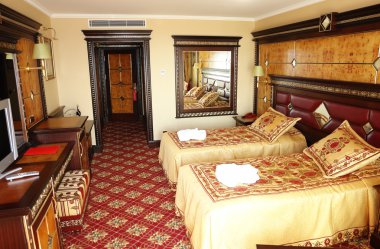 Interior of room in the hotel. clipart