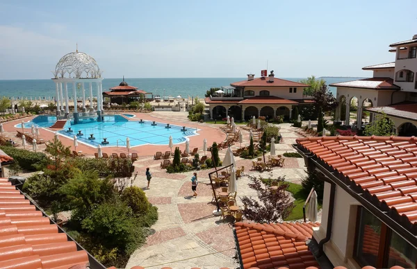 Het hotel van sunny beach. Stockfoto