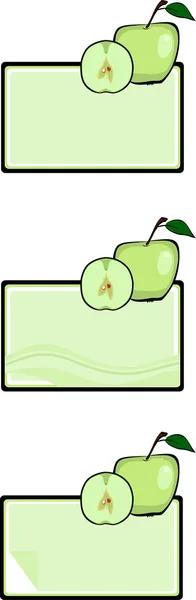 Icons with apple — 图库矢量图片