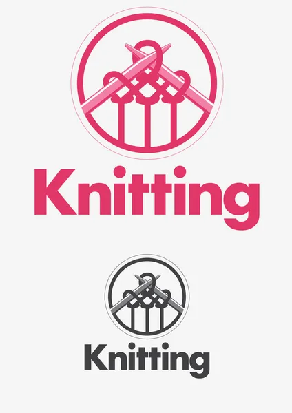 Knitting logo — Stock Vector