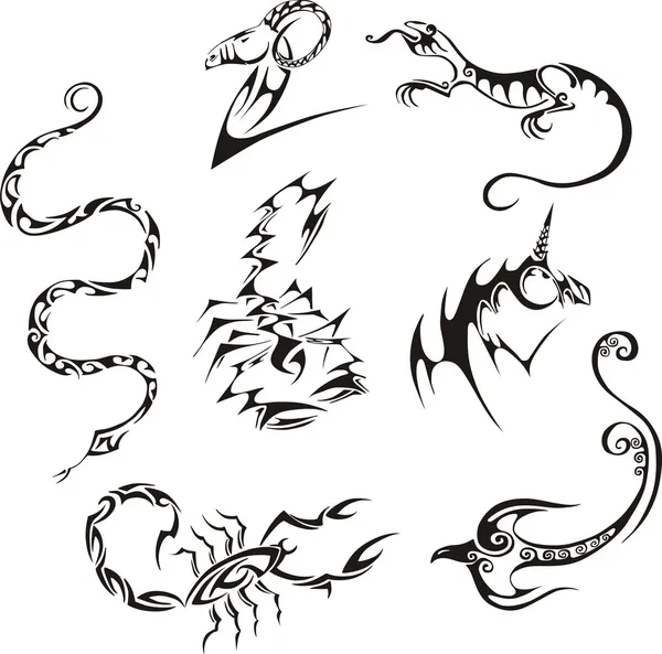 Stylized creatures — Stock Vector