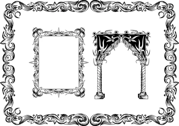 Art Nouveau frames — Stock Vector