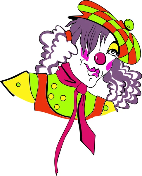 Clown ragazza — Vettoriale Stock