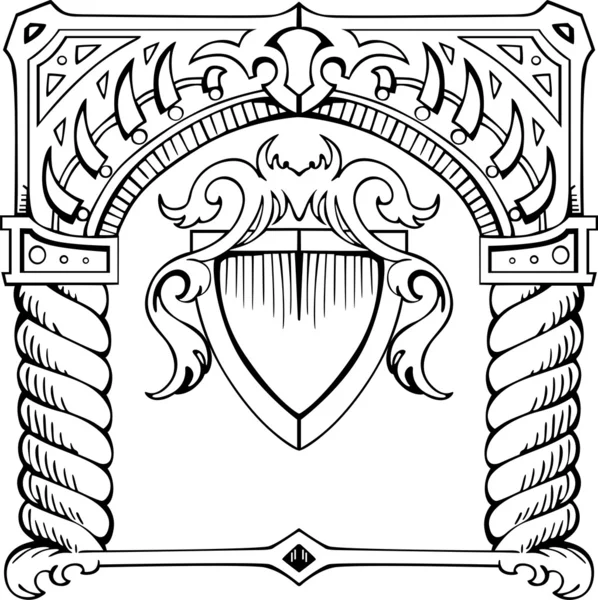 Marco con escudo — Archivo Imágenes Vectoriales
