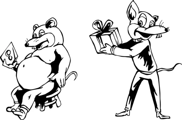 Ratten-Cartoons — Stockvektor