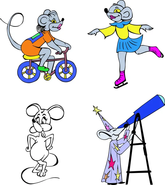 Egerek rajzfilmek — Stock Vector