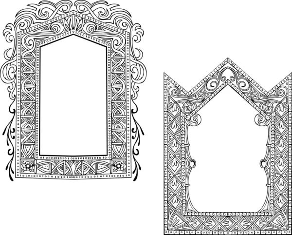 Two Art Nouveau Frames — Stock Vector
