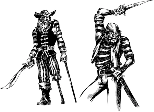 Due pirati — Vettoriale Stock