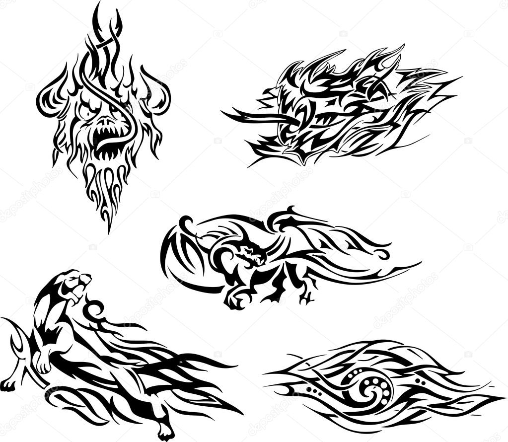 Flame Tatoos Vector Image By C Rorius Vector Stock