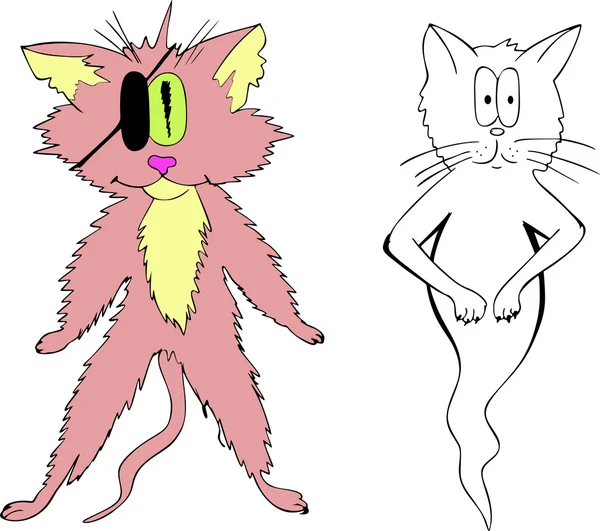 Katzen-Cartoons — Stockvektor