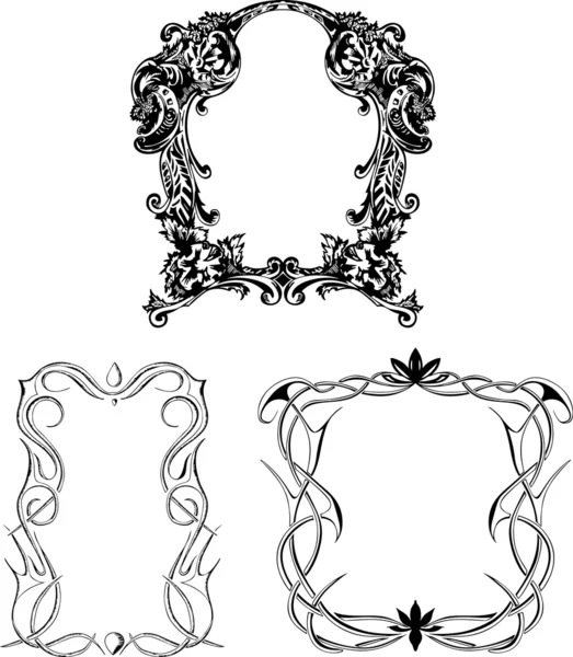 Coronas decorativas como marcos — Archivo Imágenes Vectoriales