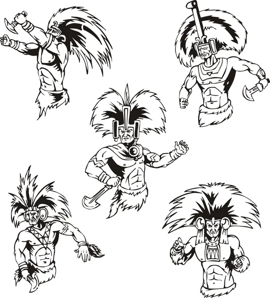 Индейские шаманы — стоковый вектор