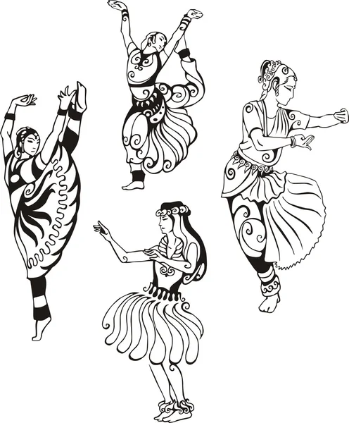 Danza oriental — Vector de stock