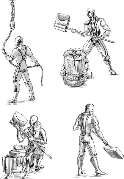 Executioner Sketches — Stock Vector