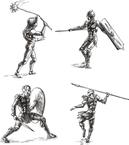 Croquis de l'ancien gladiateur — Image vectorielle