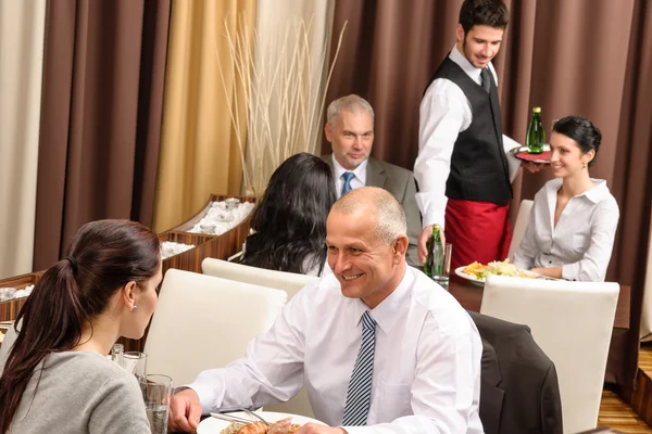 Business Lunch Restaurant Essen — Stockfoto