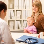 Pediatrician examine baby with stethoscope — Stock Photo ...