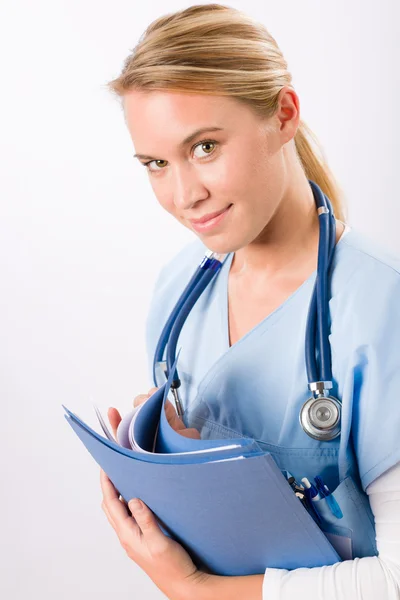 Persona médica: Enfermera o doctora joven mujer —  Fotos de Stock