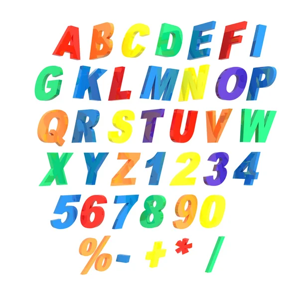 分離された 3 d のアルファベット — ストック写真