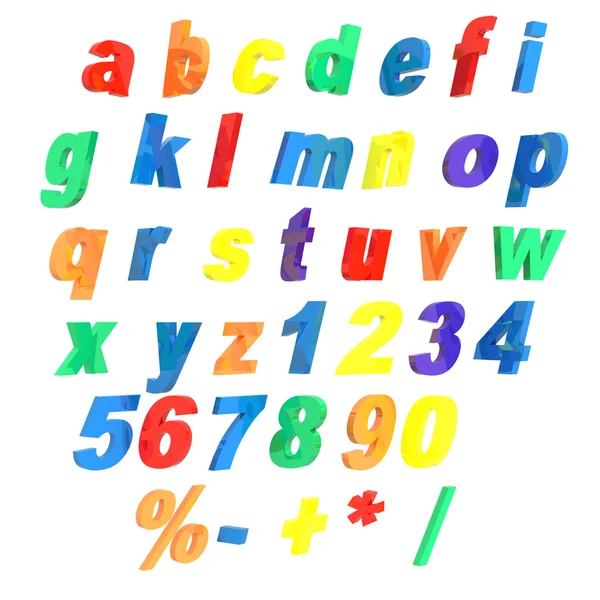 3D-alfabet geïsoleerd — Stockfoto