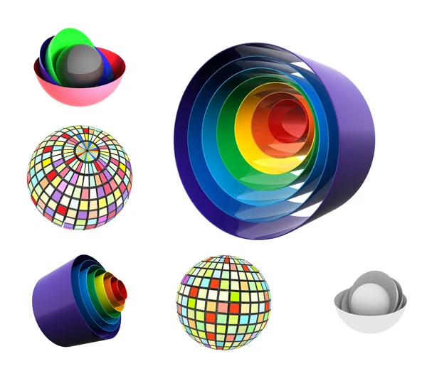 stock image 3d abstract set