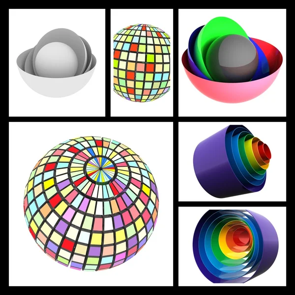 stock image 3d abstract set