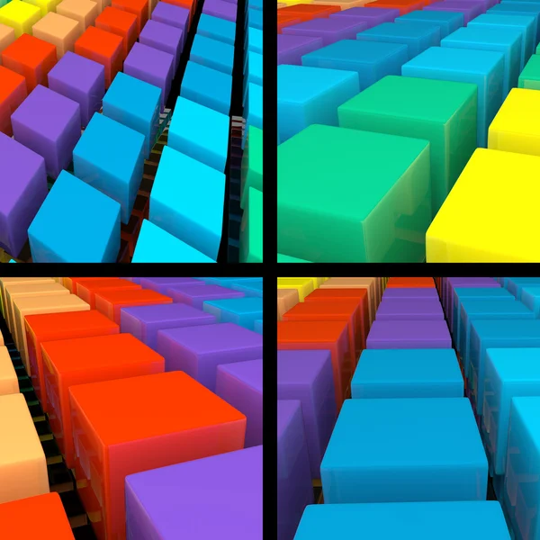 stock image 3d colorful rainbow texture set