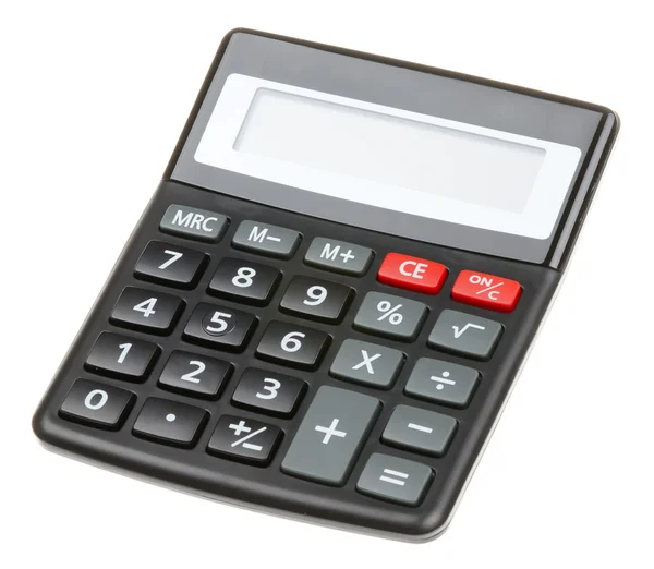 Zwarte rekenmachine geïsoleerd — Stockfoto