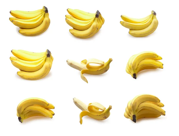 Set di banane isolate — Foto Stock