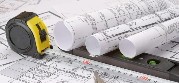 Construction drawing Stock Photo