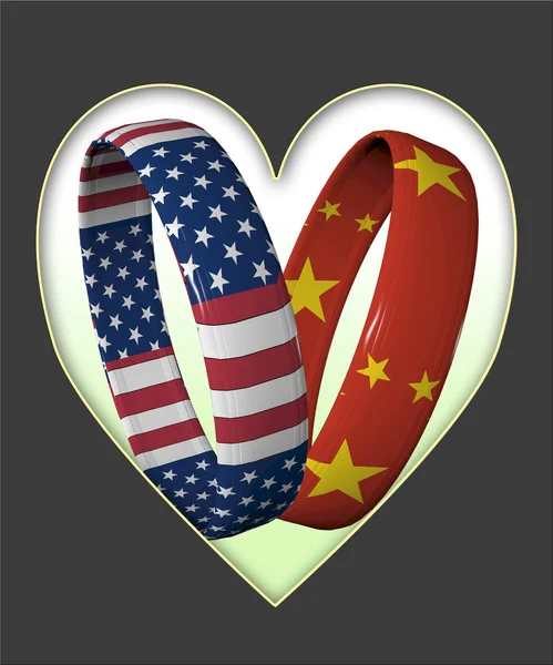 Китай и Америка — стоковое фото