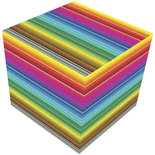 Cor do cubo 3D — Fotografia de Stock