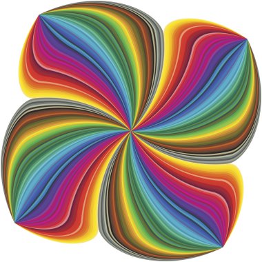 Abstract four leave clover in full color spectrum clipart