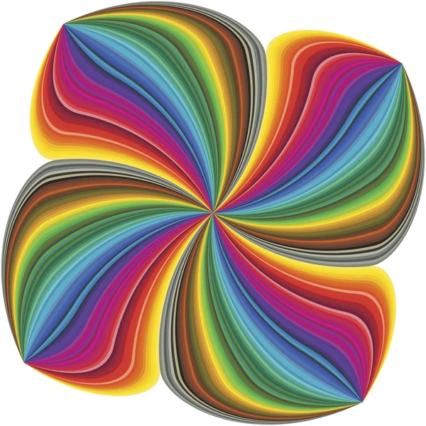Abstracto cuatro dejan trébol en el espectro a todo color — Vector de stock