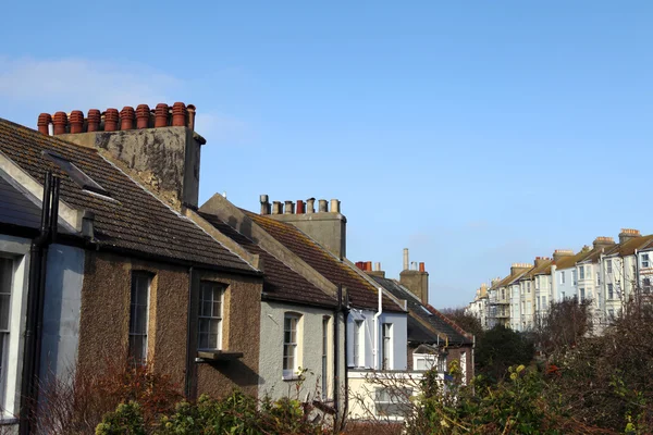 Terras huizen huizen Engeland hastings — Stockfoto