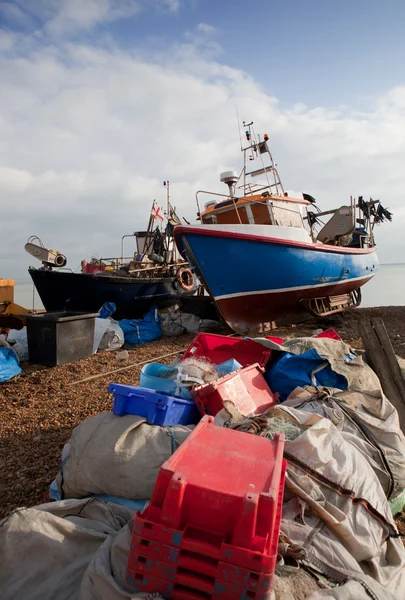 Industrin england trålare fiskebåt — Stockfoto