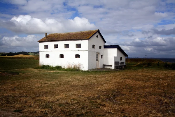Αγρόκτημα σπίτι σπίτι Δανία — Φωτογραφία Αρχείου