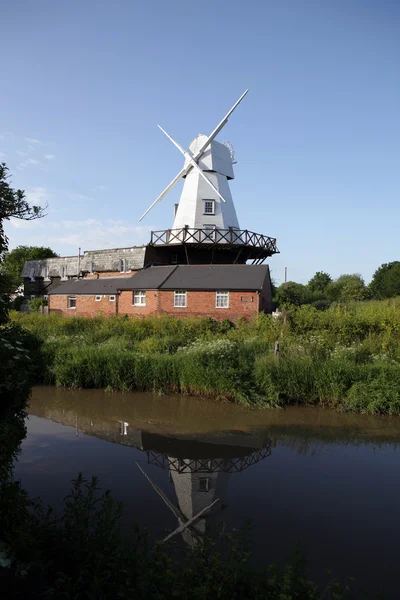 Windmill river mill england — Stock Photo, Image