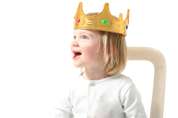 Çocuk kral izole — Stok fotoğraf