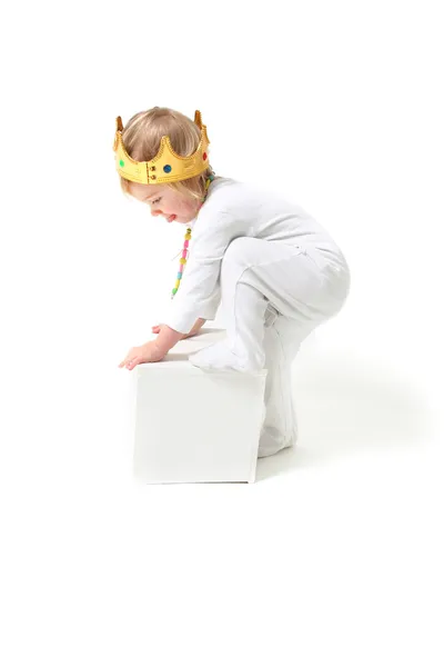 Król dzieci na białym tle — Zdjęcie stockowe