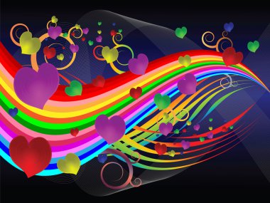 An abstract love song clipart