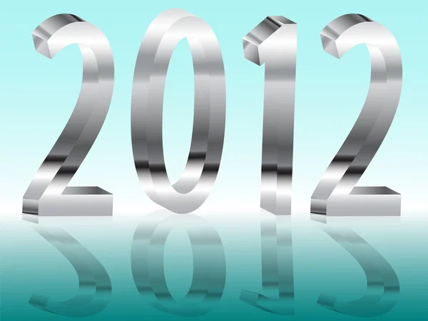 Kovové nový rok — Stockový vektor