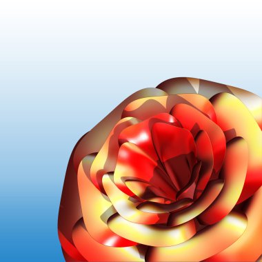 Red Rose 3D clipart