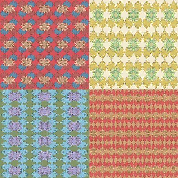 Un conjunto de patrones sin costura — Archivo Imágenes Vectoriales