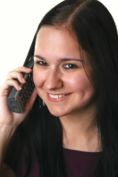 Kvinna med telefonen — Stockfoto