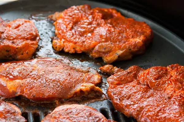 stock image Meat on grill