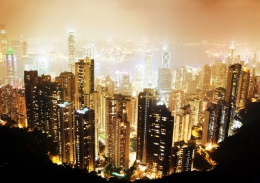 Victoria'nın zirve gece Hong Kong Adası