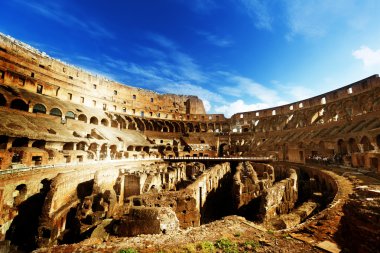 Inside of Colosseum in Rome, Italy clipart