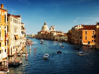 Büyük Kanal ve Bazilika Santa Maria della Salute, Venedik, İtalya