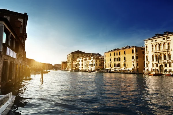 Grand Canal di Venice, Italia saat matahari terbenam — Stok Foto